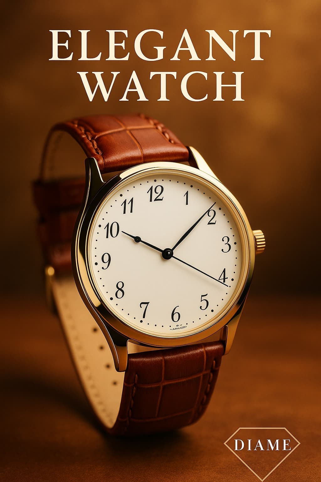 ✨ Royal Heritage™ Gold Dial Watch with Classic Brown Leather Strap – Timeless Luxury for Men - Image 14
