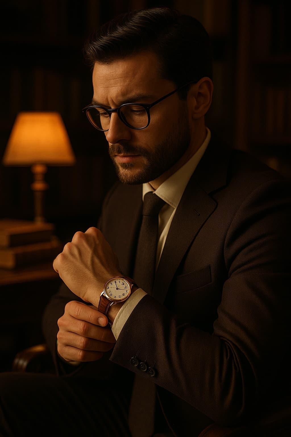 ✨ Royal Heritage™ Gold Dial Watch with Classic Brown Leather Strap – Timeless Luxury for Men - Image 10