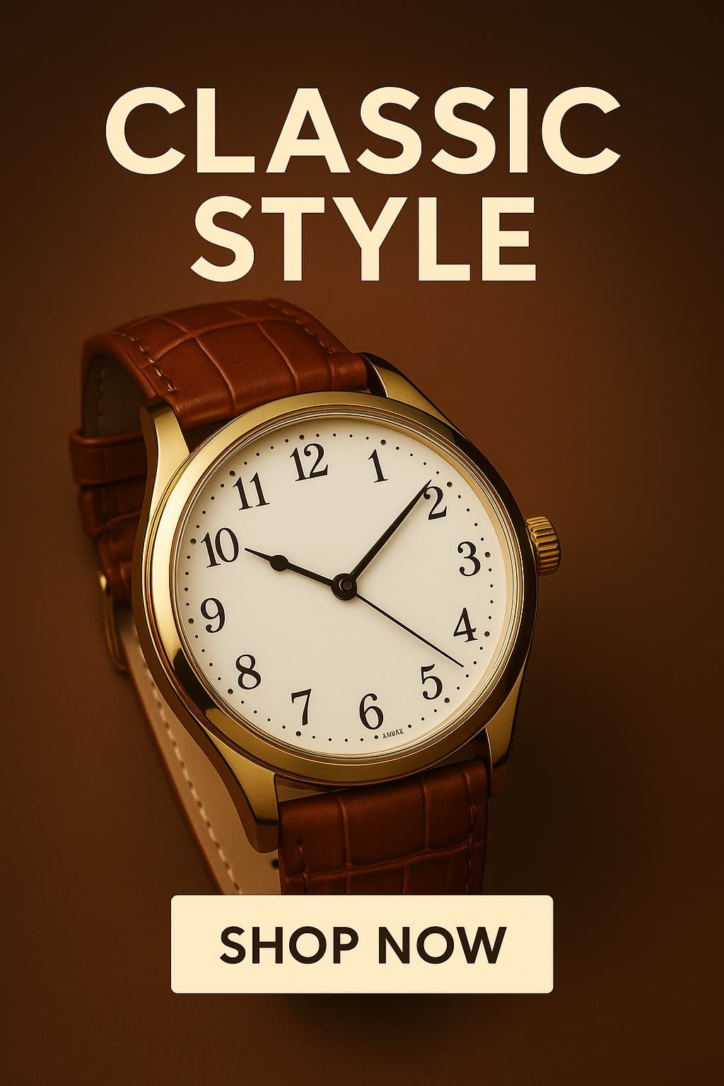 ✨ Royal Heritage™ Gold Dial Watch with Classic Brown Leather Strap – Timeless Luxury for Men - Image 7