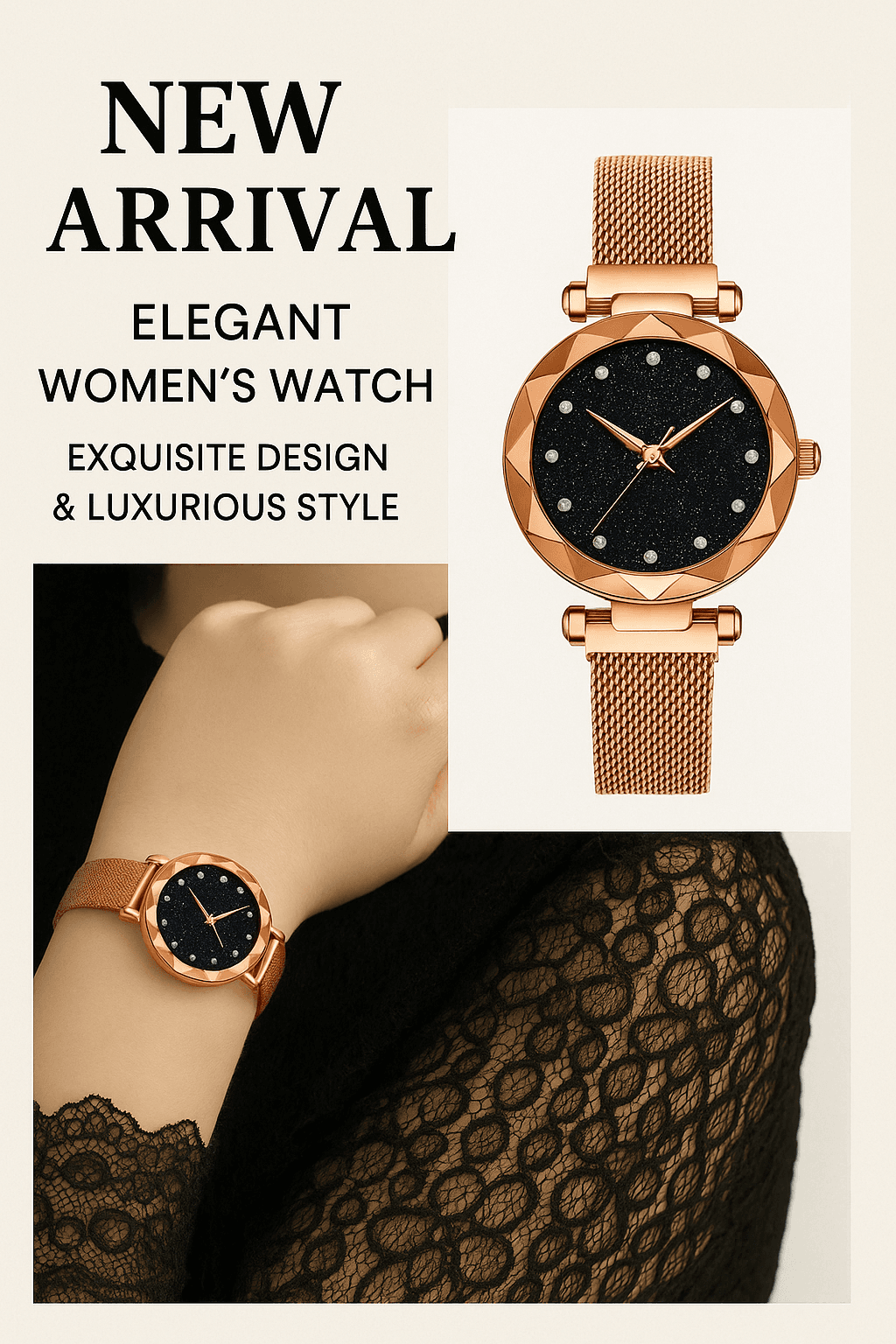 Luxury Starry Sky Women's Watch – Magnetic Elegance for Every Day - Image 3