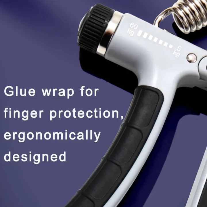 Portable adjustable hand gripper featuring 5–60 kg resistance and built-in mechanical counter. Non-slip R‑shape ergonomic design to strengthen fingers, wrist & forearm. Ideal for home, gym, rehab, or office stress relief.🔥 - Image 12