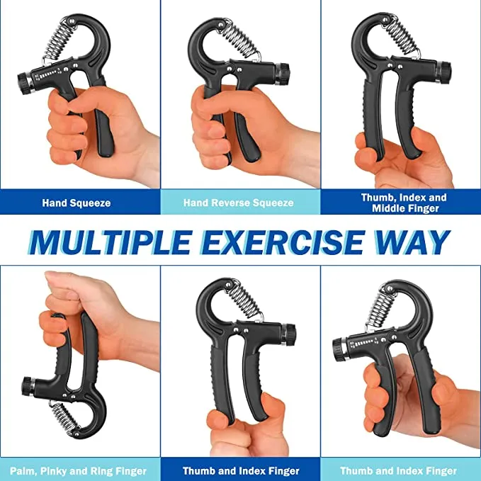 Portable adjustable hand gripper featuring 5–60 kg resistance and built-in mechanical counter. Non-slip R‑shape ergonomic design to strengthen fingers, wrist & forearm. Ideal for home, gym, rehab, or office stress relief.🔥 - Image 8