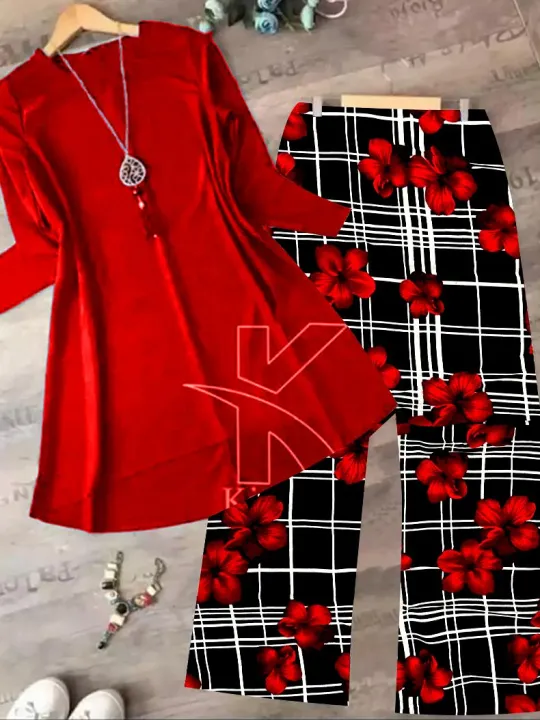 2Pc Stitched Unique Dress for Girls - Trendy, Comfortable, Easy to Wear