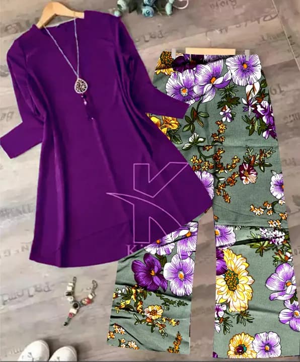 2Pc Stitched Unique Dress for Girls - Trendy, Comfortable, Easy to Wear - Image 4