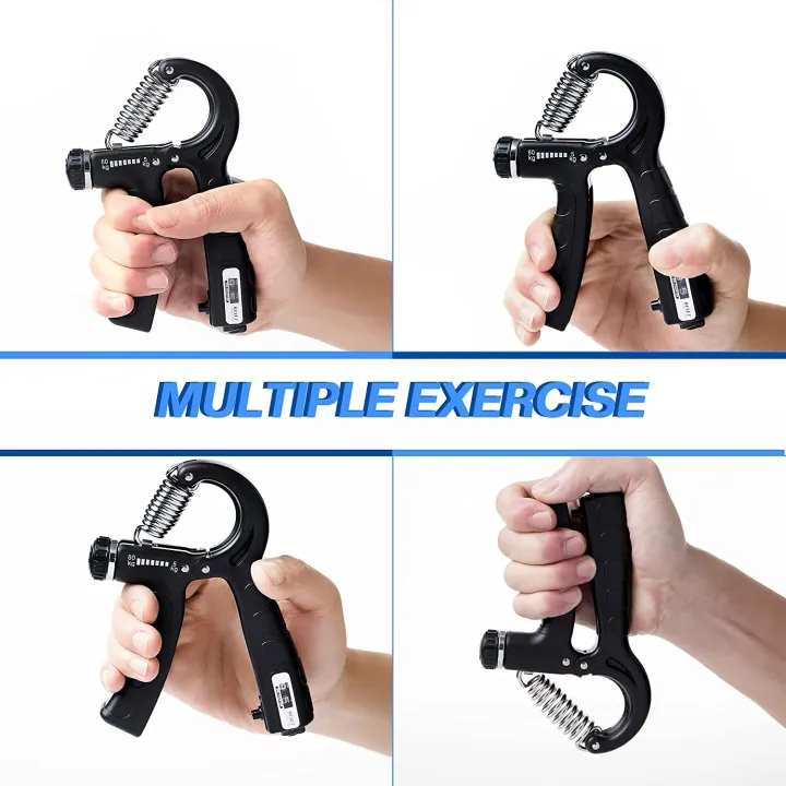 Portable adjustable hand gripper featuring 5–60 kg resistance and built-in mechanical counter. Non-slip R‑shape ergonomic design to strengthen fingers, wrist & forearm. Ideal for home, gym, rehab, or office stress relief.🔥 - Image 6