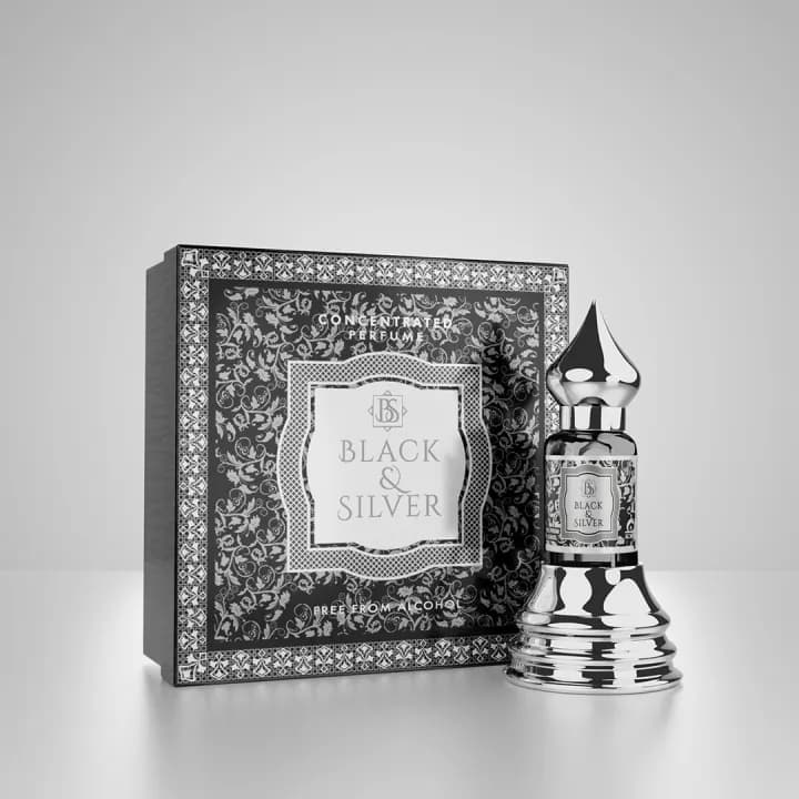 Musk Al Mahal - Black And Silver Original Attar For Men - 12ml - Image 2